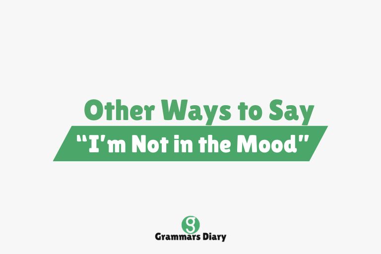 Other Ways to Say “I’m Not in the Mood”