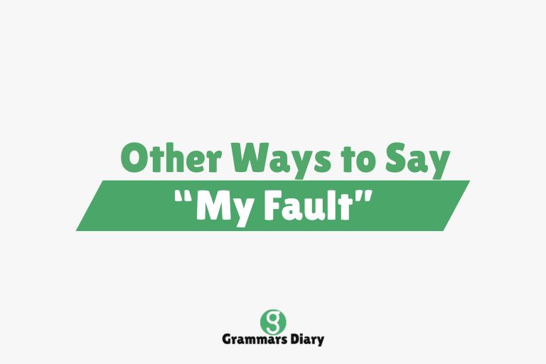 Other Ways to Say “My Fault”