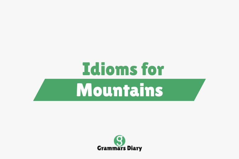 Idioms for Mountains